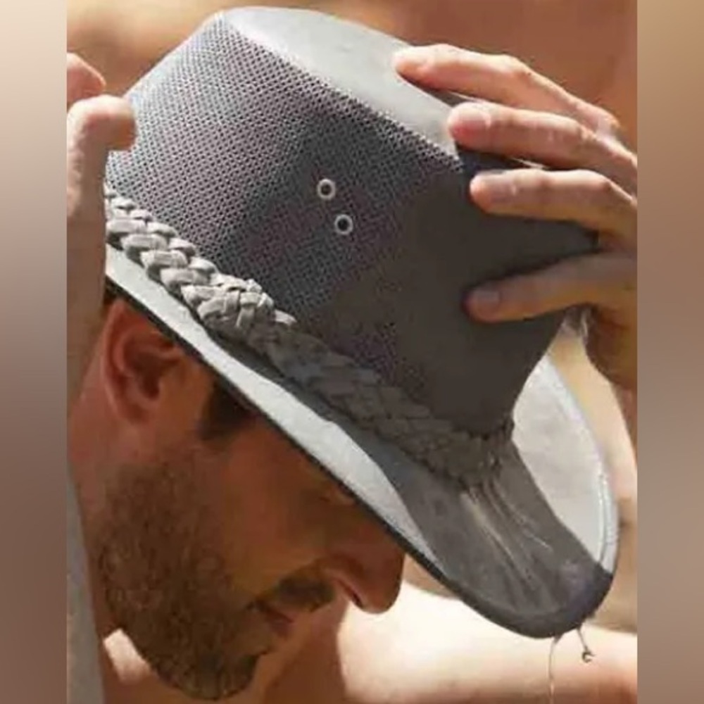NWT,BILTMORE 1917, Coastal Cowboy Hat,Soft Gray Mesh,Braided Band, Size Large